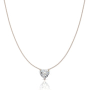 Pendentif diamant naturel coeur 0.60 carat or rose Ely